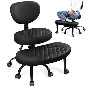 Amazon.com: AtHope Ergonomic Cross Legged Office Chair with